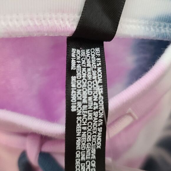 0X Large 12W Blue Purple Tiedye Sleep Pant Modal Terry Drawstring Loungewear NWT - Picture 9 of 10